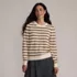 Women's Cashmere Puff Sleeve Crew Neck Sweater, Front