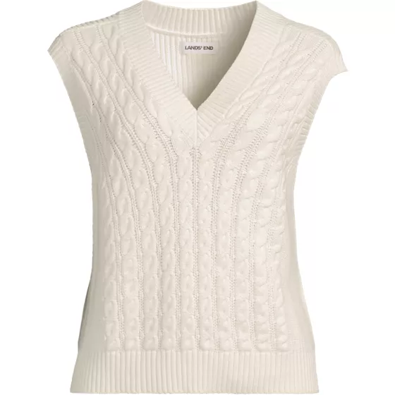 Women's Drifter Modern Cable V-neck Vest Sweater - primary