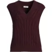 Women's Drifter Modern Cable V Neck Vest Sweater