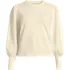 Women's Plus Size Drifter Puff Sleeve Crew Neck Sweater, Front