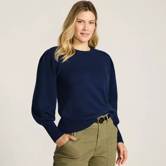 Women's Drifter Puff Sleeve Crew Neck Sweater - primary