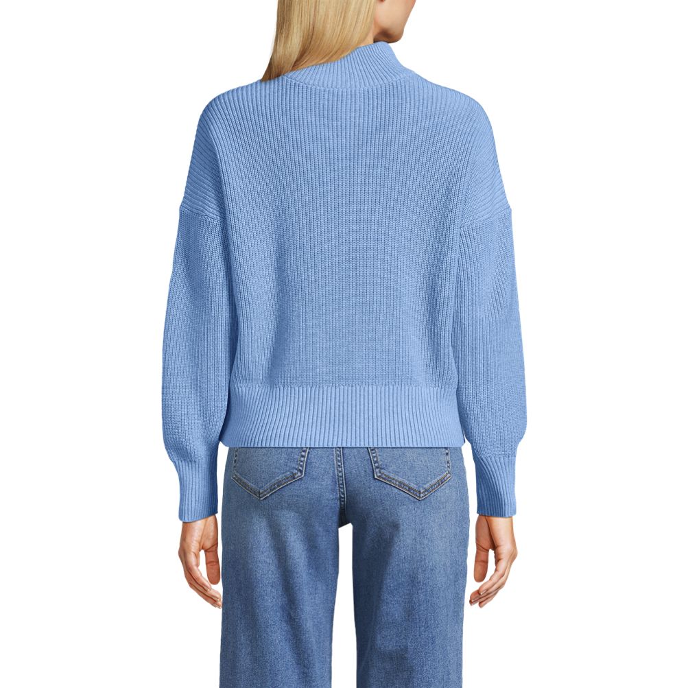 Women's Drifter Shaker Wedge Quarter Zip Sweater | Lands' End