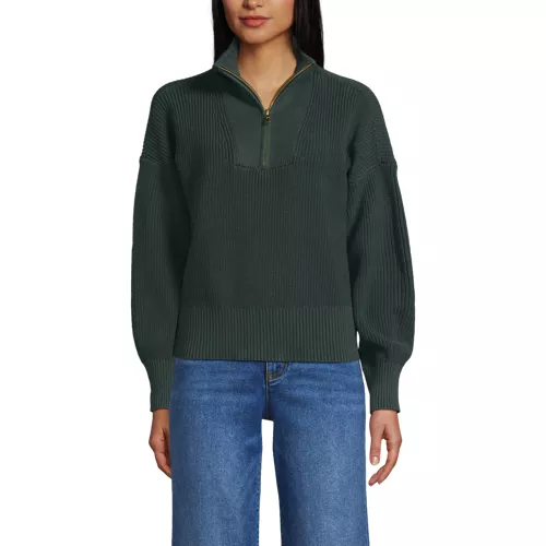 Women's Drifter Shaker Wedge Quarter Zip Sweater, Front