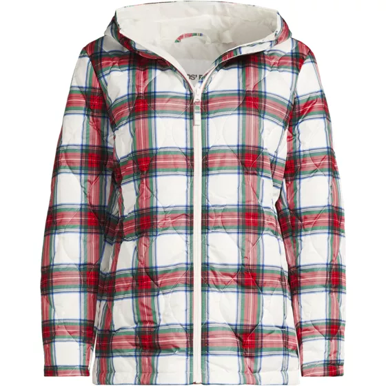 Women's Petite Print FeatherFree Quilted Insulated Jacket - primary