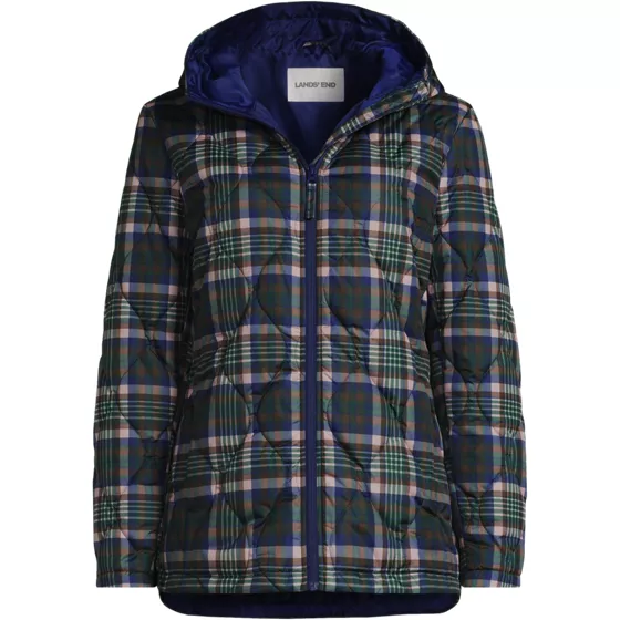 Women's Plus Size Print FeatherFree Quilted Insulated Jacket - primary