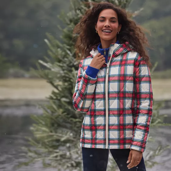 Women's Tall Print FeatherFree Quilted Insulated Jacket - primary