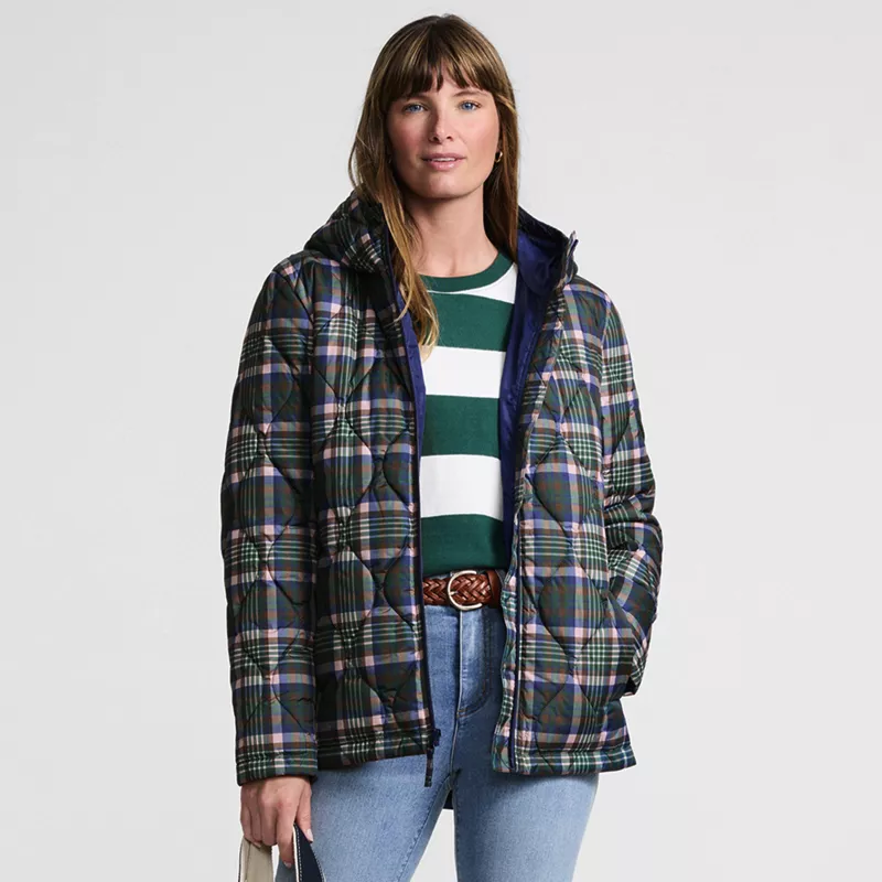Women's Petite Print FeatherFree Quilted Insulated Jacket, alternative image