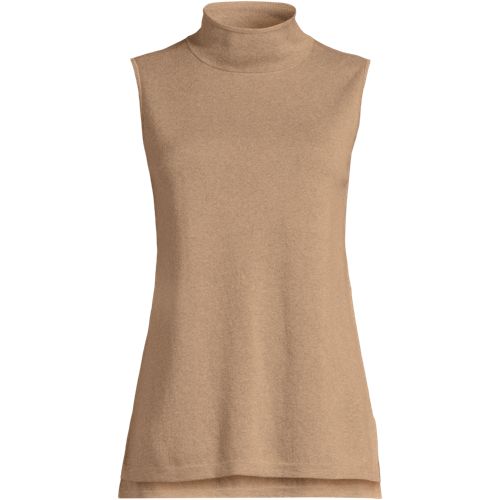 Women's Fine Gauge Sleeveless Mock Sweater - image 4