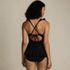 Women's Ruffle Plunge Skirted High Leg One Piece, Back