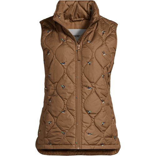 Women's Print FeatherFree Quilted Insulated Vest | Lands' End