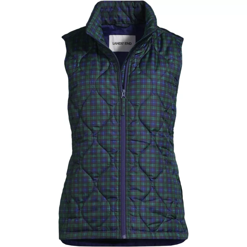 Women's Print FeatherFree Quilted Insulated Vest, Front