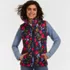 Women's Petite Print FeatherFree Quilted Insulated Vest, Front