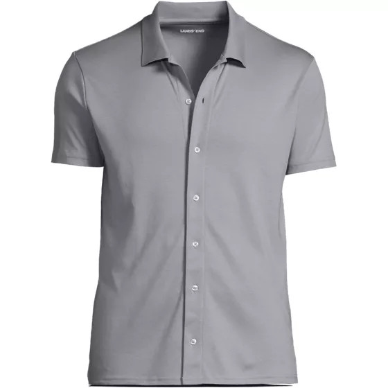 Men's Supima Short Sleeve Button Front Shirt - primary