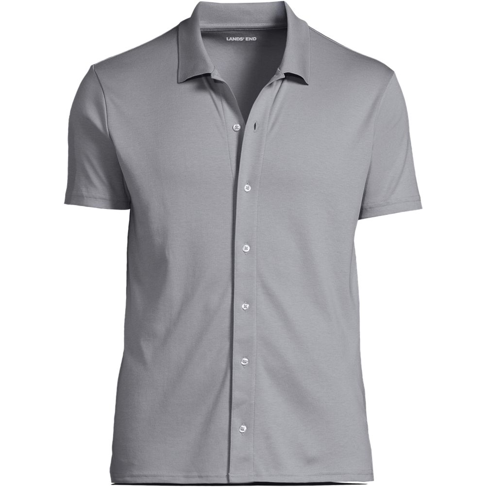 School Uniform Men's Supima Short Sleeve Button Front Shirt