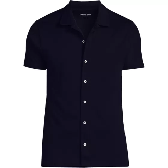 School Uniform Men's Supima Short Sleeve Button Front Shirt - primary