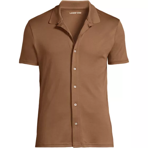 Men's Supima Short Sleeve Button Front Shirt - primary