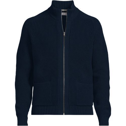 Men's Long Sleeve Drifter Full Zip Cardigan Sweater | Lands' End