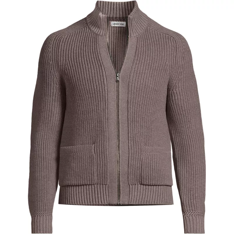 Men's Long Sleeve Drifter Full Zip Cardigan Sweater, Front