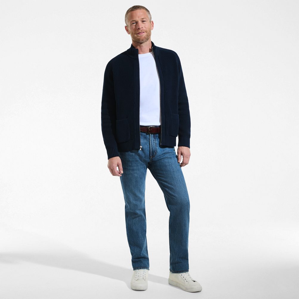 Men's Long Sleeve Drifter Full Zip Cardigan Sweater | Lands' End