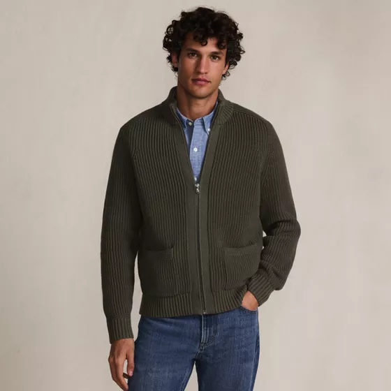 Men's Long Sleeve Drifter Full Zip Cardigan Sweater - primary