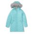 Girls Water Resistant Velour Parka, alternative image