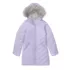 Girls Water Resistant Velour Parka, alternative image