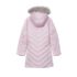Girls Water Resistant Velour Parka, alternative image