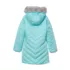 Girls Water Resistant Velour Parka, alternative image