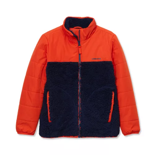 Kids Water Resistant Mixed Media Insulated Jacket, alternative image