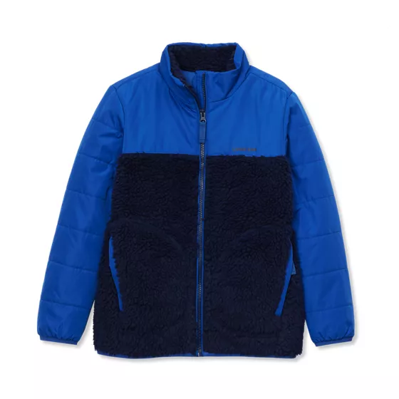 Kids Water Resistant Mixed Media Insulated Jacket - primary