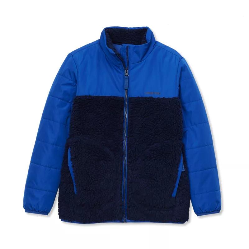 Kids Water Resistant Mixed Media Insulated Jacket, alternative image