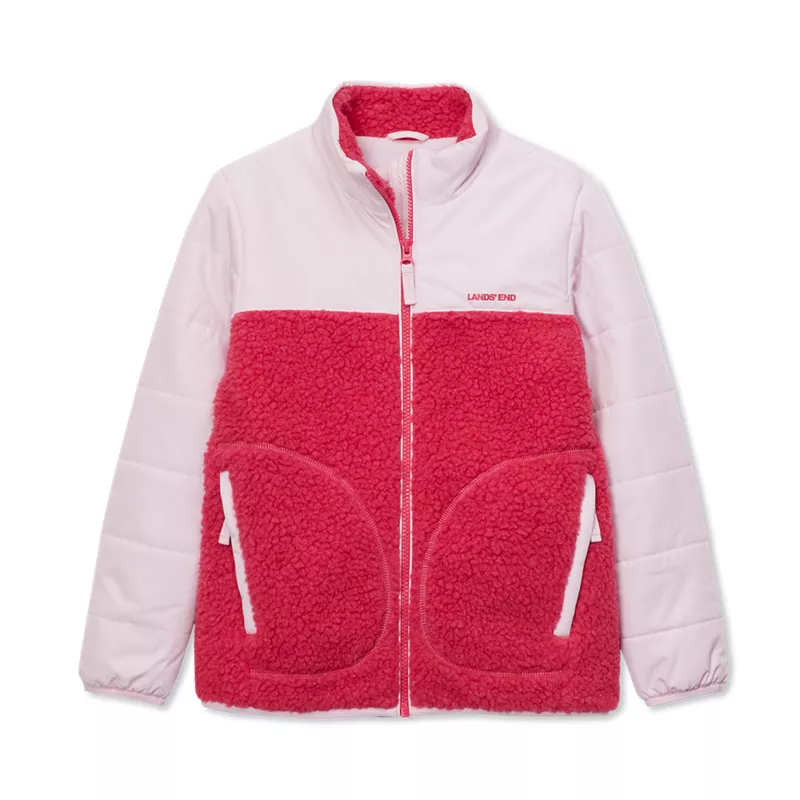 Kids Water Resistant Mixed Media Insulated Jacket, alternative image
