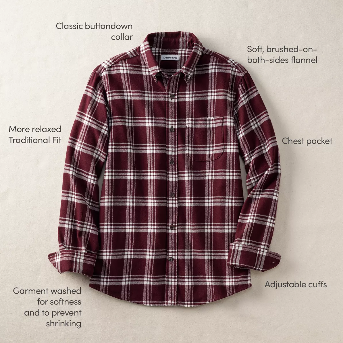 Men's Long Sleeve Flagship Flannel Shirt