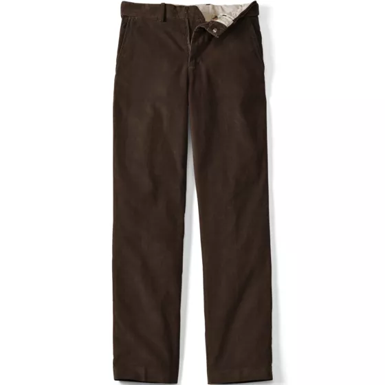 Men's Corduroy Comfort Waist Traditional Fit Plain Front Pant - primary