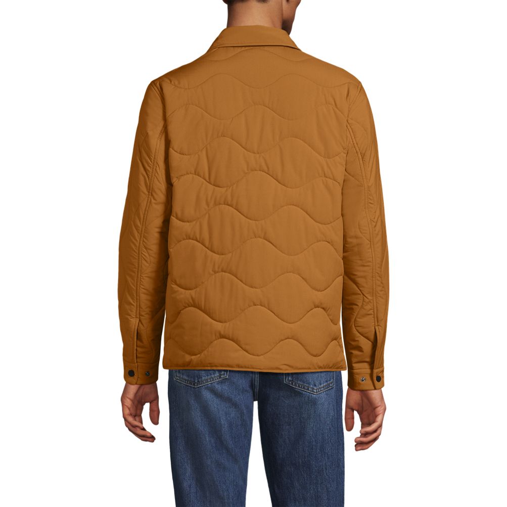 Men's Quilted Insulated Shirt Jacket | Lands' End