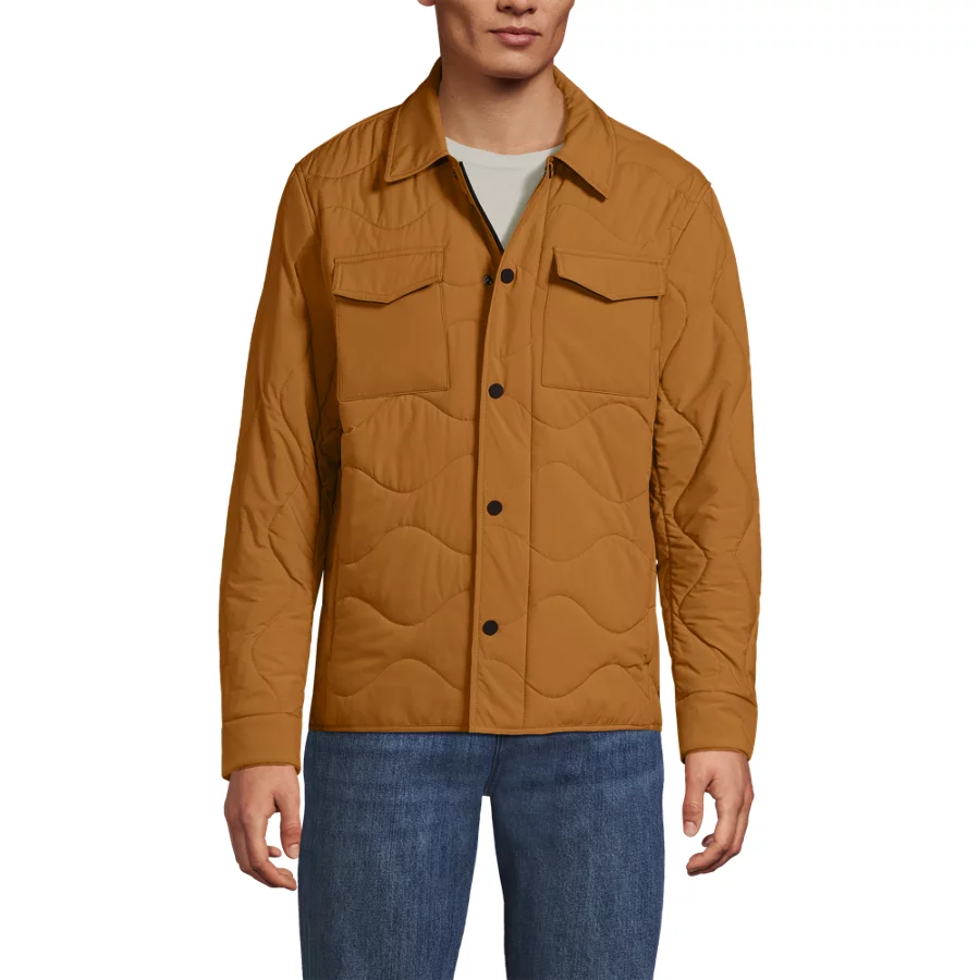 Men's Quilted Insulated Shirt Jacket view 6