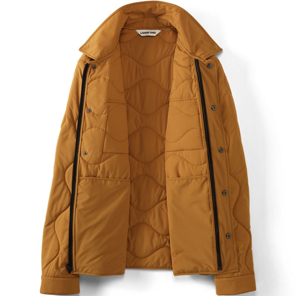 Men's Quilted Insulated Shirt Jacket | Lands' End