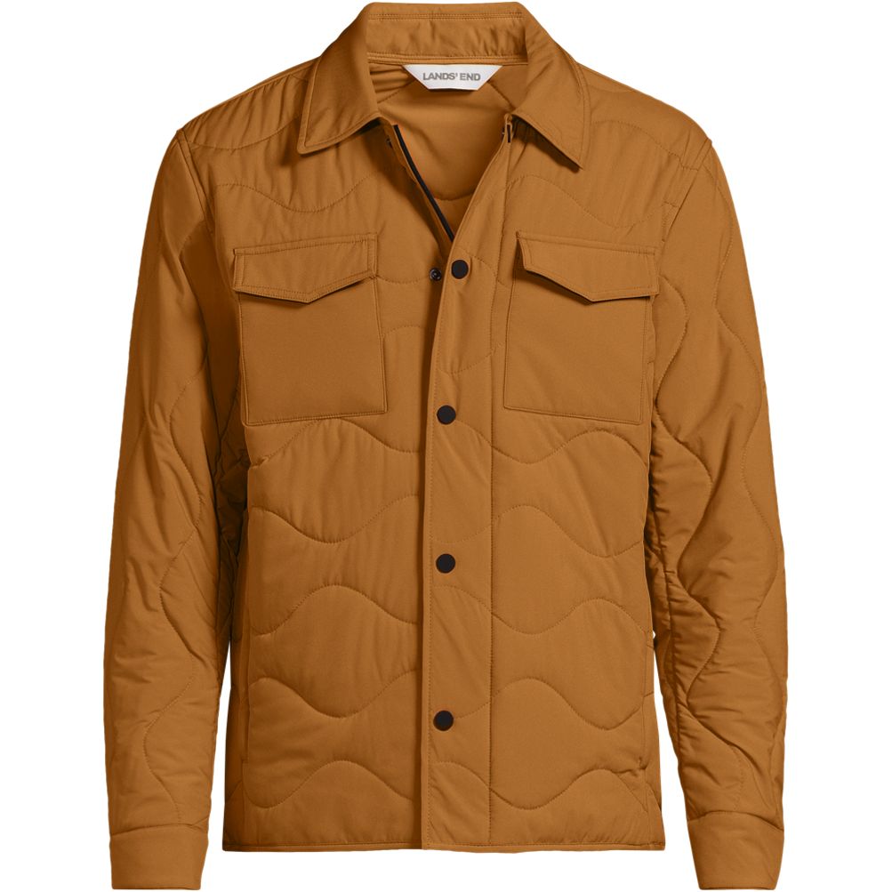 Men's Quilted Insulated Shirt Jacket | Lands' End