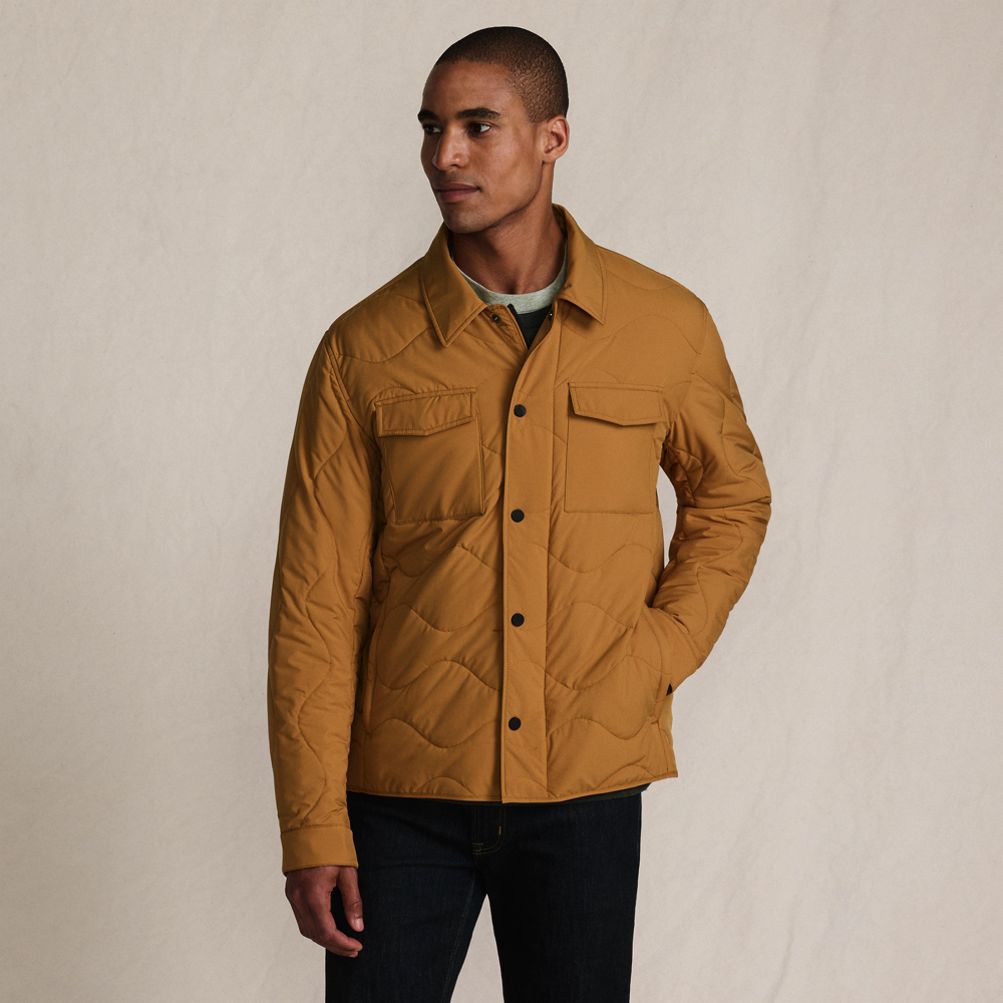 Men's Quilted Insulated Shirt Jacket | Lands' End