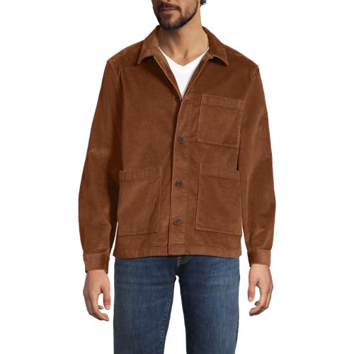  Lands' End Cord-jacke Im Worker-stil, Herren, Größe:44-46 Regular, Orange, Elasthan/baumwoll-mischung, By Lands' End 