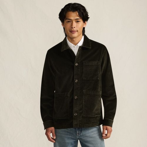  Lands' End Cord-jacke Im Worker-stil, Herren, Größe:44-46 Regular, Braun, Elasthan/baumwoll-mischung, By Lands' End 