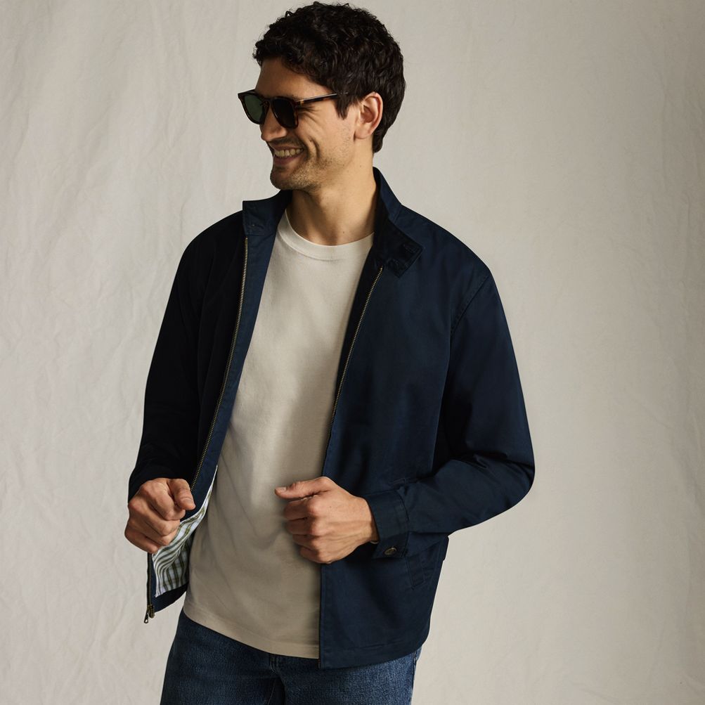 Lands' End Men's Travel Kit Harrington Jacket - Blue - Casual Jackets