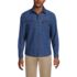 Men's Long Sleeve Indigo Work Shirt, Front