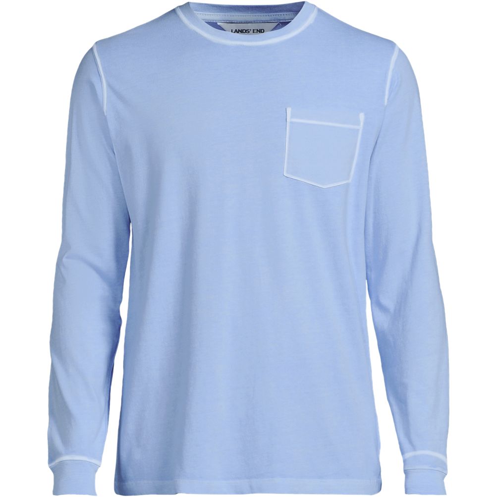 Mens Long Sleeve Pocket Sun Faded Super-T Tee | Lands' End
