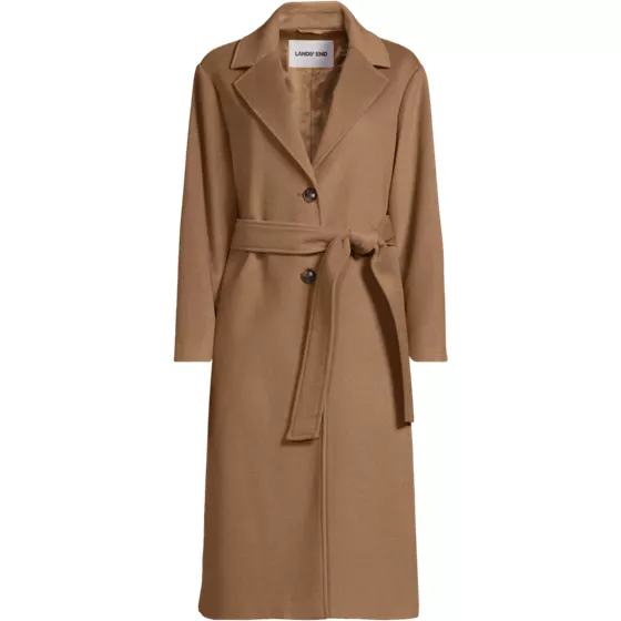 Women's Plus Size Wool Wrap Long Coat - primary