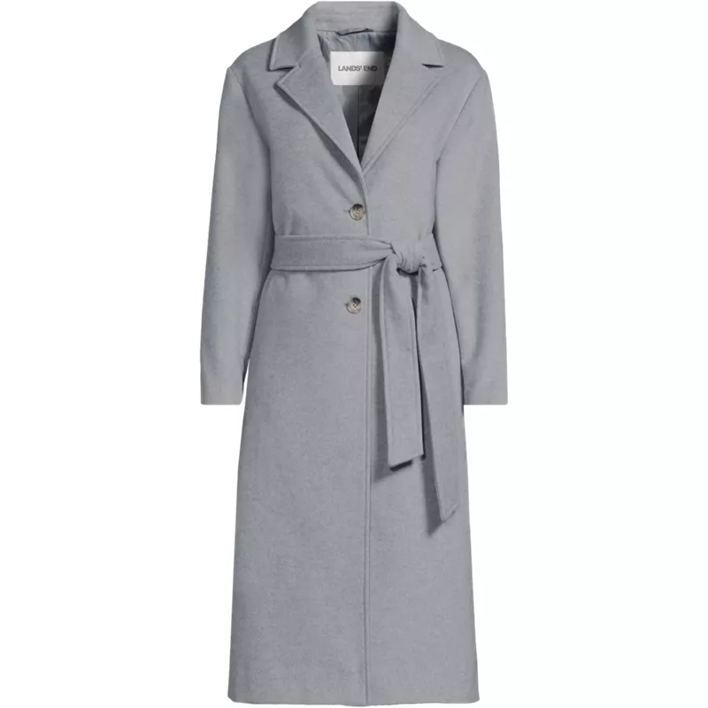 Women's Wool Wrap Long Coat, Front