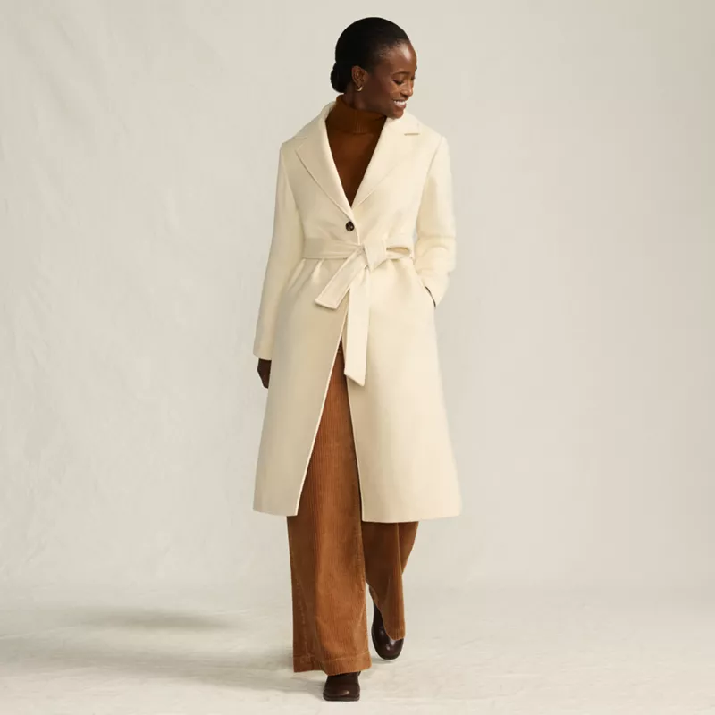 Women's Wool Wrap Long Coat, alternative image