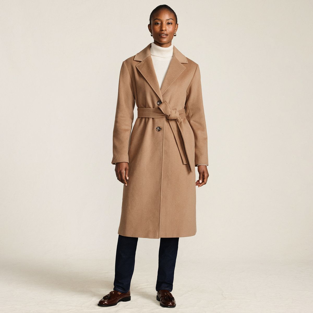 Women's Wool Wrap Long Coat