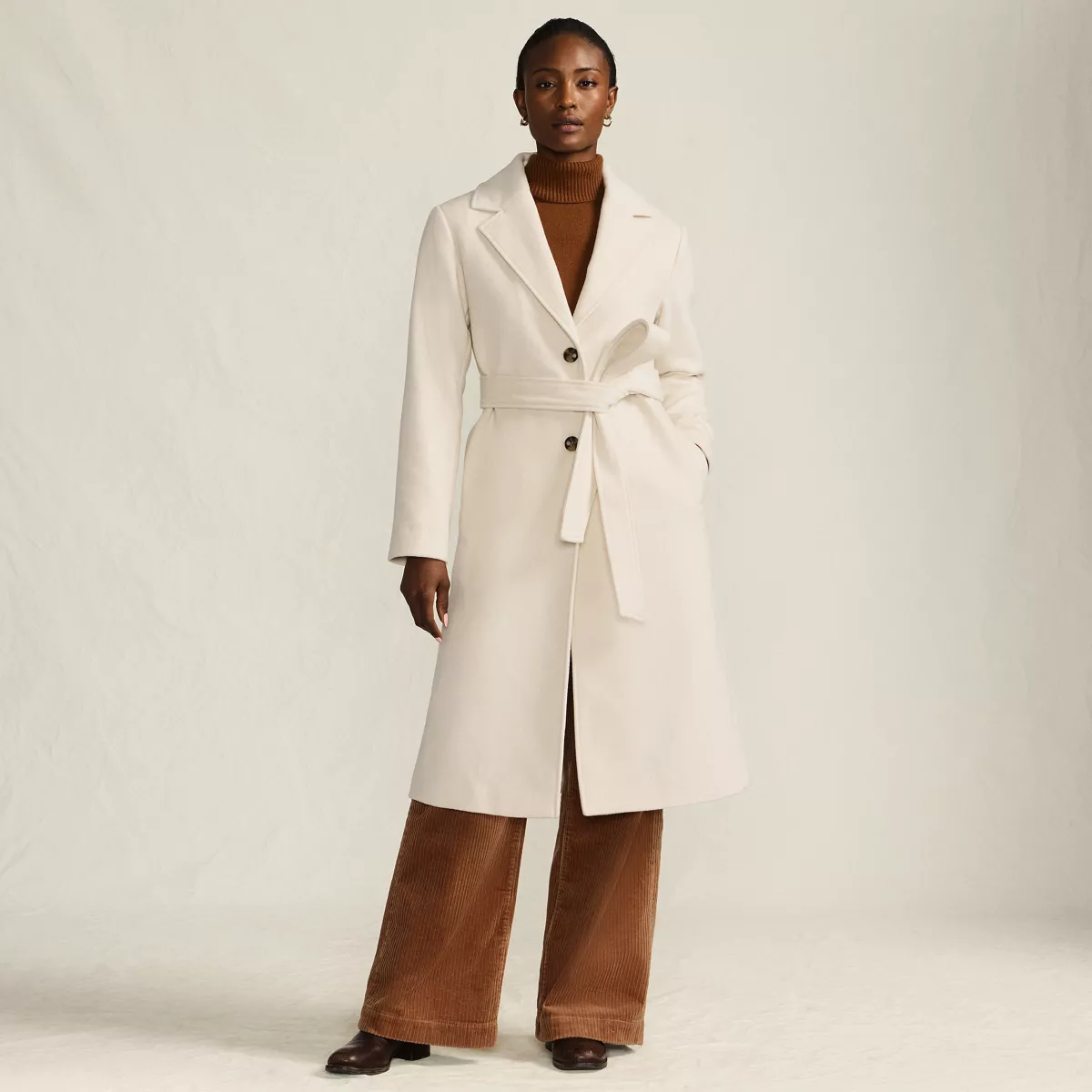 Women's Wool Wrap Long Coat