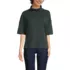 Women's Elbow Sleeve Supima Cotton Relaxed Turtleneck, Front